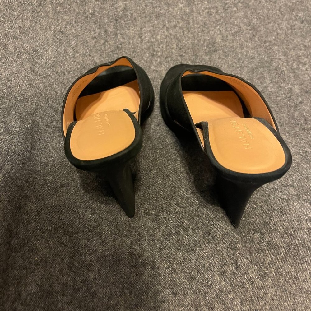 Halston Heritage Black Suede Sandals - Picture 8 of 8